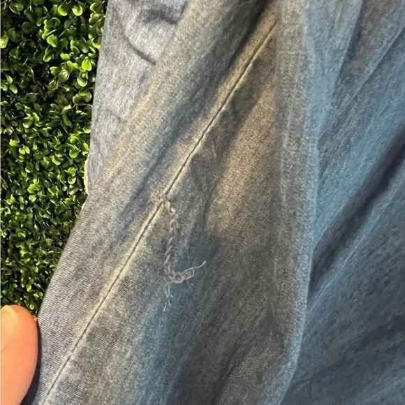 LOFT Blue Dress With Embroidering - Medium - Picture 6 of 9